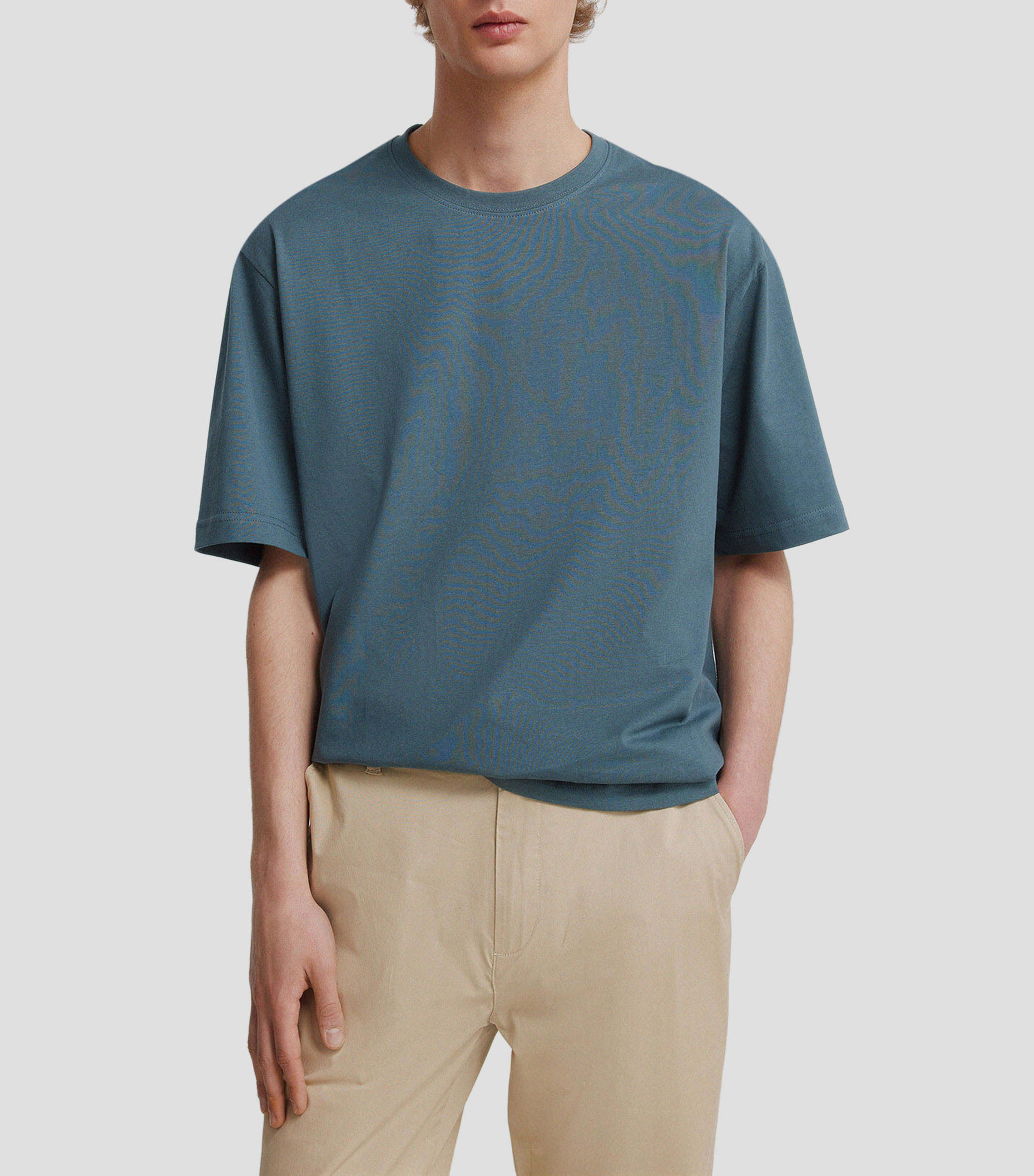 Playera cuello redondo manga corta lisa Hombre